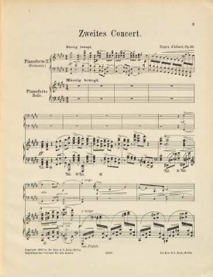 Zweites Concert (E-Dur) : für Pianoforte mit Orchester ; Op. 12 ; Pauline Erdmannsdörfer-Fichtner gewidmet