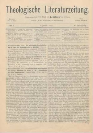 1-5 [Rezension] Steinschneider, Mor., Catalog der hebräischen Handschriften in der Stadtbibliothek zu Hamburg und der sich anschließenden in anderen Sprachen