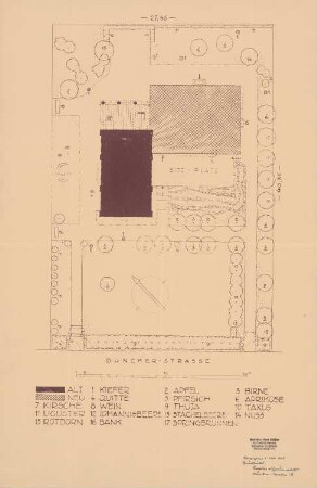 Wohnhaus Prof. Rüster, Berlin-Grunewald: Grundriss EG 1:50