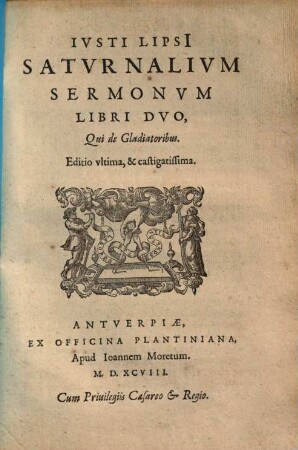 Saturnalium sermonum libri duo : qui de gladiatoribus