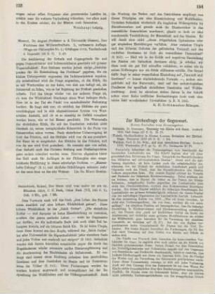 154-155 [Rezension] Zur Kirchenfrage der Gegenwart