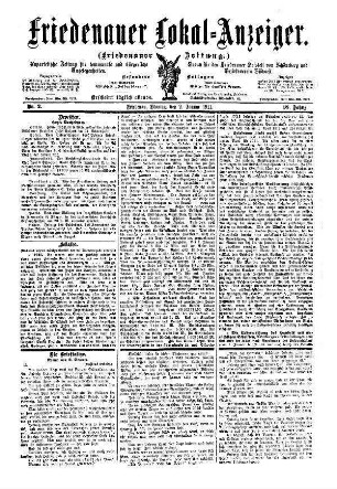 18.1911: Friedenauer Lokal-Anzeiger : unparteiische Zeitung für Bln.-Friedenau und den Friedenauer Ortsteil von Schöneberg