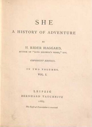 She : a history of adventure, 1