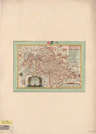 Karte des Amtes Meißen, ca. 1:250 000, Kupferstich, nach 1750