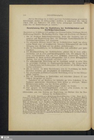Vereinbarung über die Ausbildung der Volksschullehrer und Volksschullehrerinnen