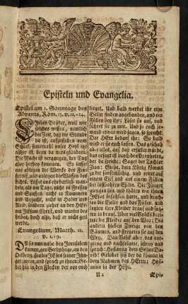 3-80, Episteln und Evangelia