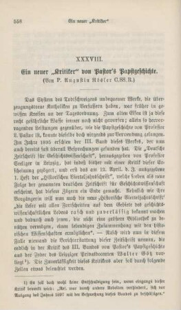 558-568 Ein neuer "Kritiker" von Pastor's Papstgeschichte