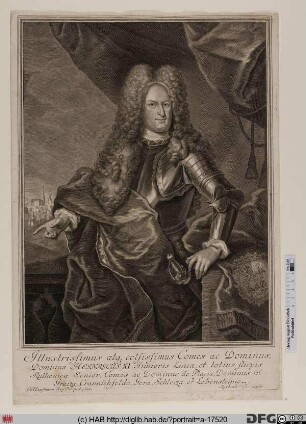 Bildnis Heinrich XI., Graf Reuß-Schleiz (jüngere Linie) (reg. 1692-1726)