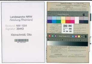 Entnazifizierung Otto Kleinschmidt , geb. 06.04.1905 (Bergmann)