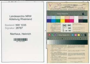 Entnazifizierung Heinrich Nierhaus , geb. 10.12.1902 (Bergmann)
