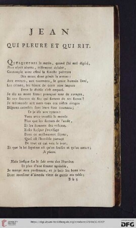 Jean qui pleure et qui rit