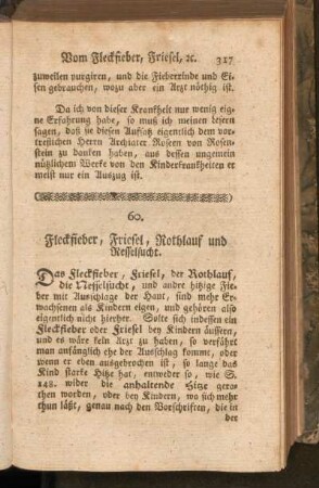 60. Fleckfieber, Friesel, Rothlauf und Nesselsucht