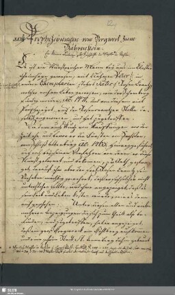 Prophezeyungen vom Bergwerk zum Bährenstein
