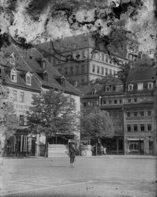Weißenfels. Markt. Ansicht mit Schloss Neu-Augustusburg