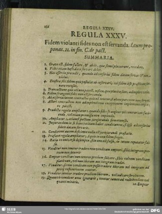 Regula XXXV. Fidem violanti fides non est servanda