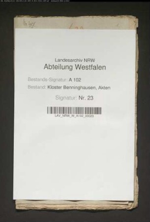Quittungen der Gläubiger über seitens des Klostersekretärs bezahlte Schulden des Hofes Baltz in Schmerlecke