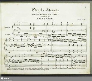Orgel-Sonate für drei Manuale und Pedal