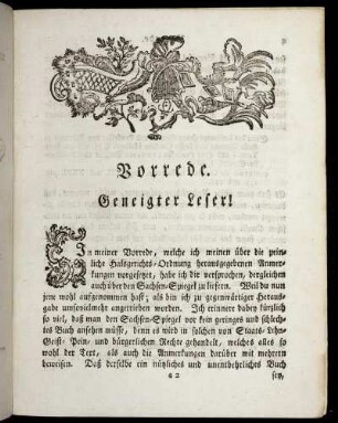 Vorrede. Geneigter Leser!