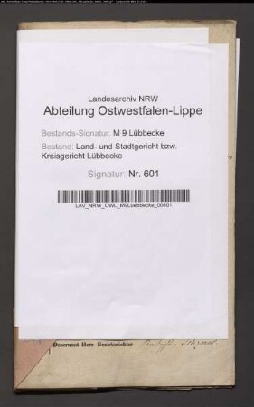 Erblasser: Heuer, Friedrich Wilhelm Julius; Erblasser: Heuer, Louise Dorothee Wilhelmine, geb. Opfer: