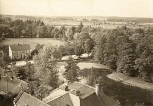 Neschwitz. Blick vom Kirchturm nach Westen
