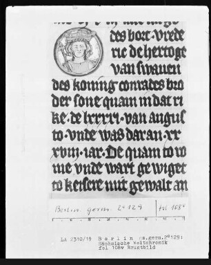 Sächsische Weltchronik (bis zum Jahre 1229) — Friedrich Barbarossa, Folio 108verso