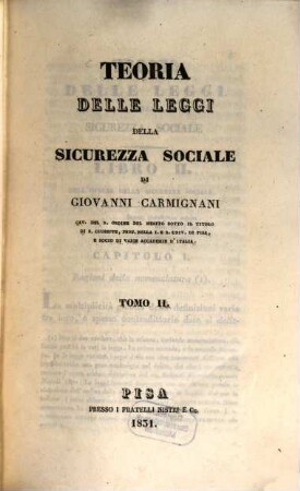 Teoria delle leggi della sicurezza sociale, 2