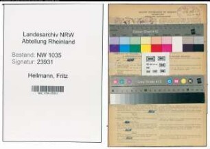 Entnazifizierung Fritz Hellmann , geb. 21.05.1877 (Kaufmaennischer Angestellter)