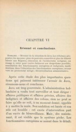 Chapitre VI. Résumé et conclusions