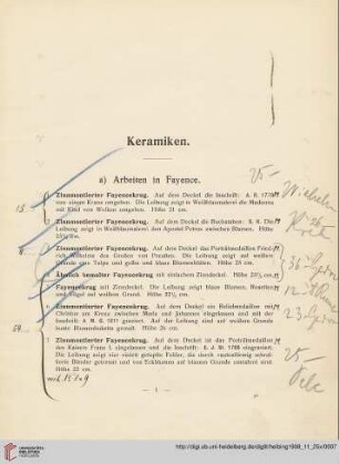 Keramiken (Nr. 1-79)