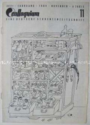 (West)-Berliner Studentenzeitschrift "Colloquium" u.a. über medizinische Forschung in der DDR