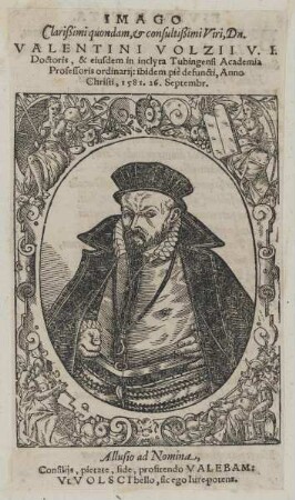 Bildnis des Valentinus Volzius