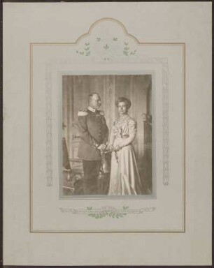 Großherzog Friedrich II. und Großherzogin Hilda, Kniestück.