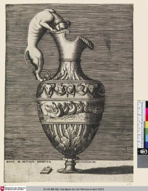 [Aiguière à une anse qui représente un chien; Ewer with a Handle in the Shape of a Dog; Vase mit Griff in Form eines Hundes]
