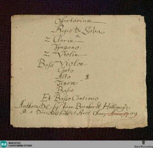 Reges de Saba - Don Mus.Ms. 751 : V (4), orch, bc; C