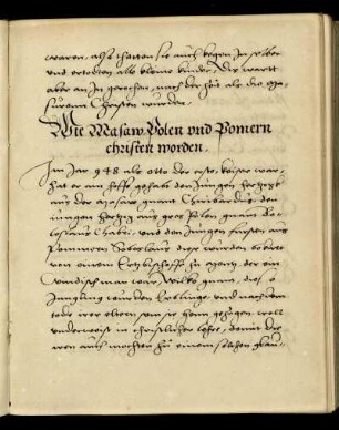 Wie Masaw, Polen und Pomern christen worden