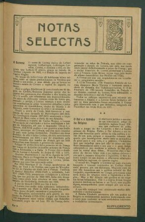 Notas selectas