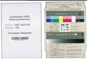 Entnazifizierung Margarete Schweppe , geb. 16.08.1899 (Handlungsgehilfin)