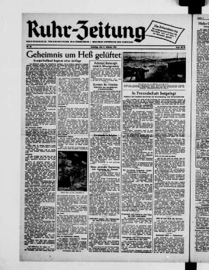 Ruhr-Zeitung ; Ausgabe G ; Gelsenkirchen, Bottrop/Gladbeck