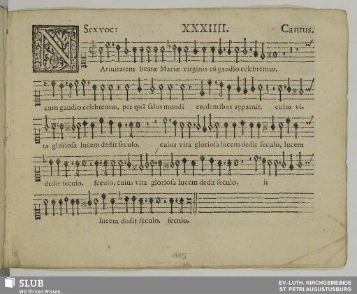 XXXIIII. Nativitatem beatae Mariae virginis