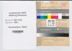Entnazifizierung Albert Koennemann , geb. 23.08.1889 (Justizoberinspektor)