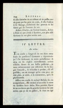 IIe Lettre.