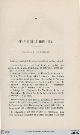 Séance du 5 juin 1859