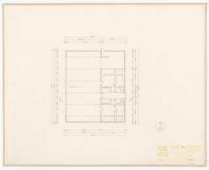 Grundschule Reinickendorf (heute: Reineke-Fuchs-Schule), Berlin-Reinickendorf: Vorentwurf. Turnhalle: Grundriss 1:100