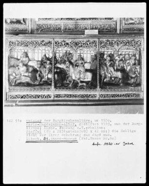 Maria-Magdalenen-Altar der Bruderschaft der Schneider — Ausritt der Maria Magdalena zur Jagd