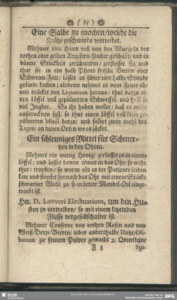 Ein schleuniges Mittel für Schmertzen in den Ohren