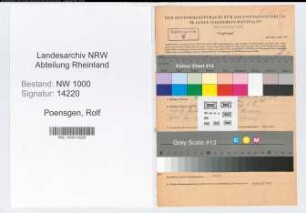 Entnazifizierung Rolf Poensgen, geb. 04.02.1901 (Forstmeister)