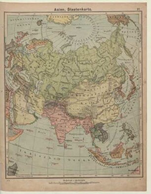 Asien, Staatenkarte