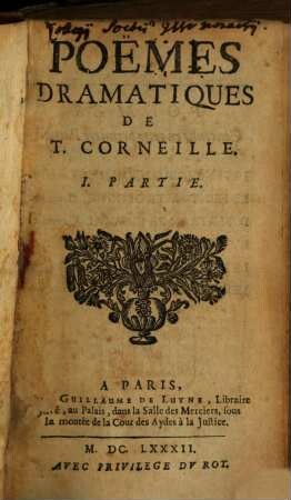 Poemes Dramatiques De T. Corneille, 1