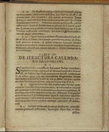 Caput IV. De Structura Calendarii Gregoriani.