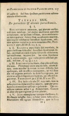 Titulus XXIX. De parochiis & alienis parochianis.